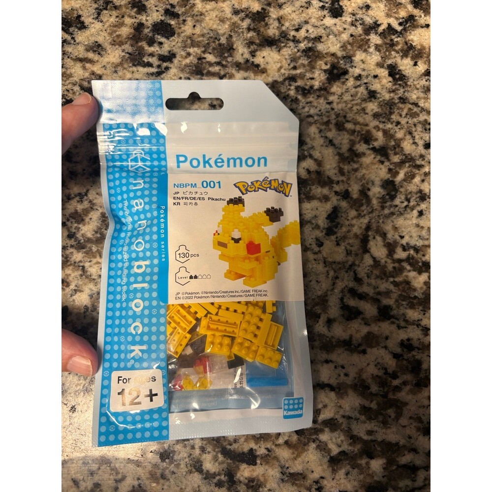 Pokemon Nanoblock Pikachu‎ Figure Building Blocks Kit 130 Pieces Sealed